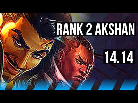 AKSHAN vs LUCIAN (MID) | Rank 2 Akshan, 15/5/12, Dominating | EUW Challenger | 14.14