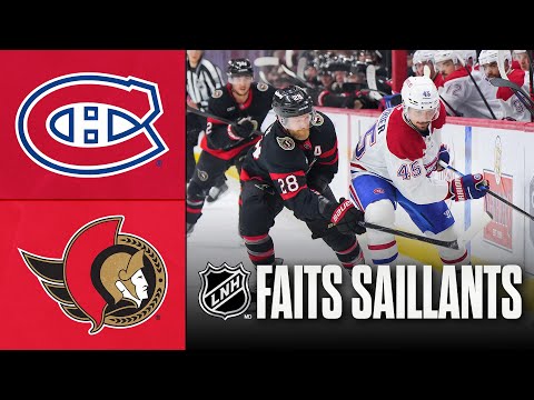 Canadiens vs Sénateurs 17/01/26 | Faits saillants