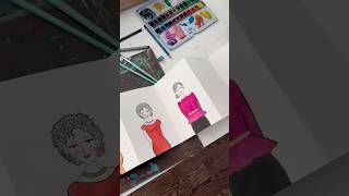Fancy lady accordion book pages 3-4