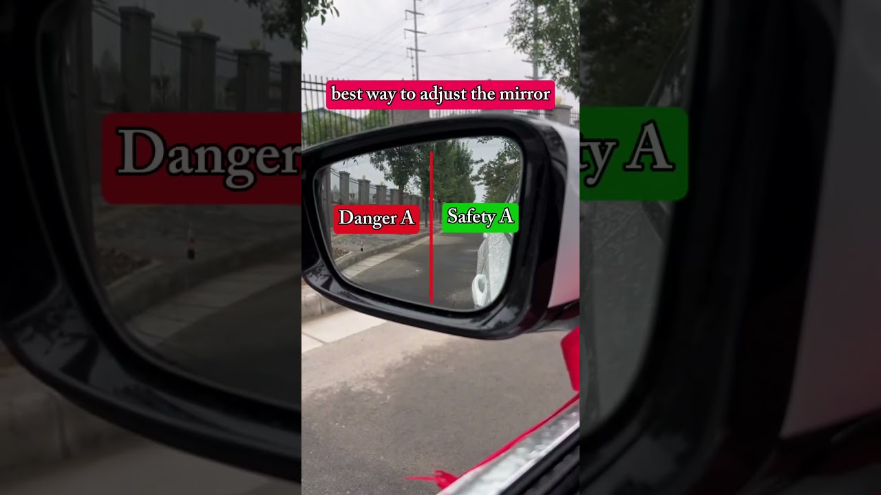 How to properly adjust your rearview mirror viewing angle #RearviewMirrorAdjustment #manualcar