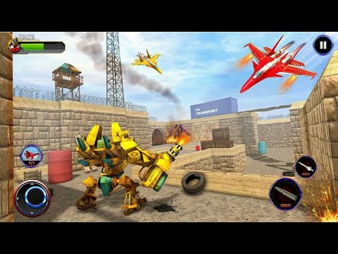 Air Jet Robot Transform | Robot Shooting Game | Chari Games