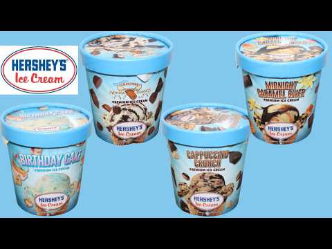 Hershey’s Ice Cream: Cappuccino Crunch, Midnight Caramel River, Denali Moose Tracks, Birthday Cake