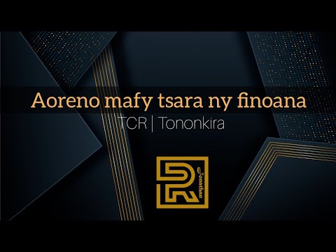 Aoreno mafy tsara ny finoana | TCR -Tarika Christophe Ratrema | Hira Fiderana | Tononkira