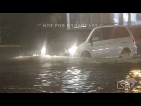 08-26-2022 Falmouth, MA - Cape Cod - Street Flooding, Vivid Lightning & Torrential Rains