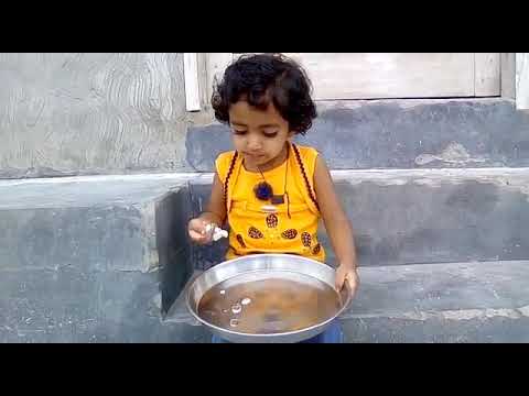 Paridhi eating ice-cream