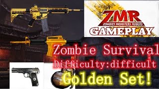 ZMR丨Zombies Monsters Robots丨Gameplay丨Golden set in zombie survival丨one resurrection