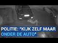 Onbekenden plaatsen tracker onder dure Porsche van Danny