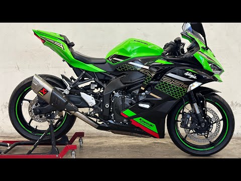 Kawasaki Ninja Zx25r se 2020 Exhaust sound Akrapovic GP slip on Not remove catalytic