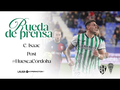 Carlos Isaac, tras el gol de la victoria en Huesca