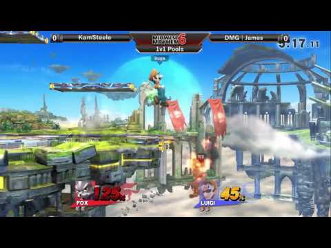 Midwest Mayhem 6 Singles Pools: KamSteele (Fox, Sheik) vs. DMG l James (Diddy Kong)