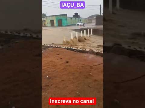 VEJA FORÇA DA ÁGUA COM A CACHOEIRA QUE AS ÁGUAS DA CHUVA FEZ EM IAÇU_BA