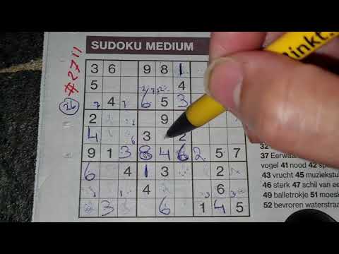 (#2711) Roll up your sleeves for this one!  Medium Sudoku puzzle. 04-29-2021 (No Additional today)
