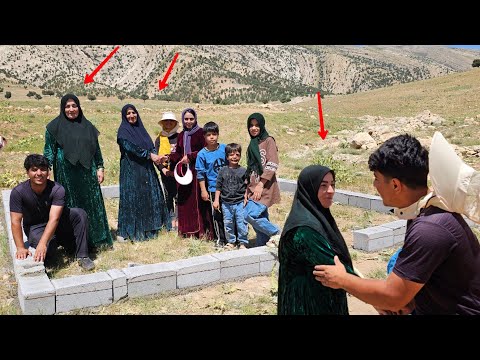 Niloufar and Hossein and Fereshteh's mother meet | Stage and unveiling of the new house foundation❤️