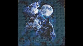 cross stitch world wolves howling at the moon