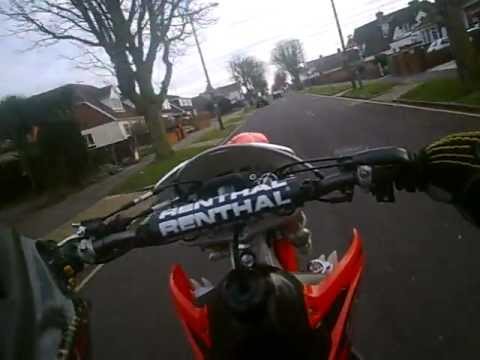 Honda crf wheelie on helmet cam