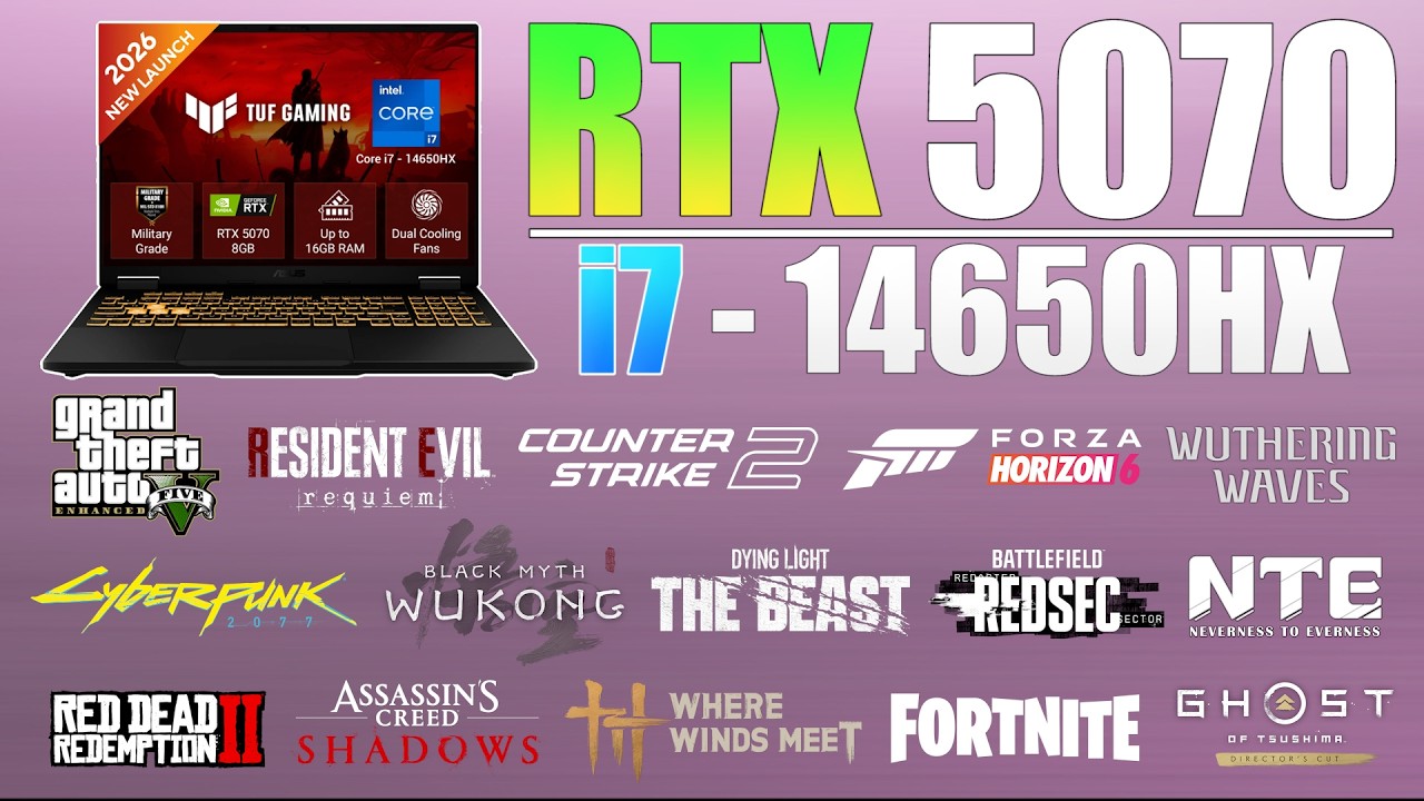Miniatura da avaliação em vídeo de Notebook ASUS TUF F16 RTX 5070 - Intel Core i7-14650HX - 32 GB RAM - 1 TB SSD