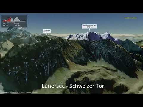 Lünersee - Schweizer Tor ∆ hiking trails ∆ 3d-trail.com/austria/
