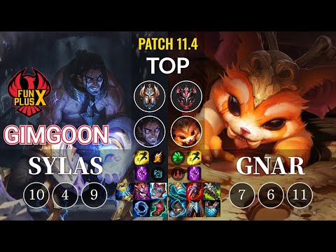 FPX GimGoon Sylas vs Gnar Top - KR Patch 11.4