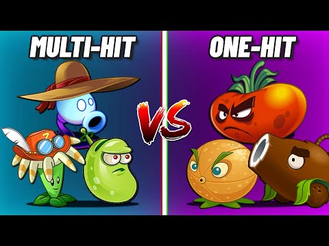 PVZ 2 Team MULTI-HIT Vs ONE-HIT - Who Will Win? PvZ Plant vs Plant.