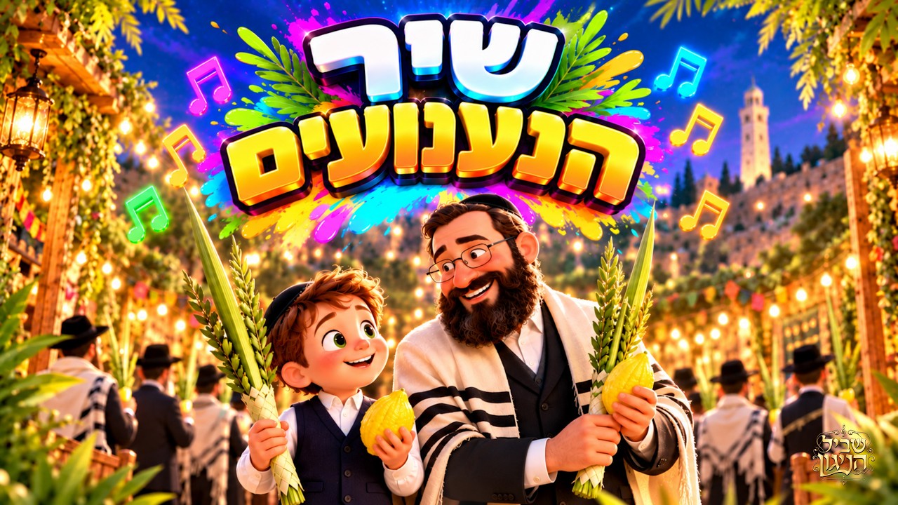 🌿 שיר הנענועים | שיר סוכות לילדים 🎉 | קליפ אנימציה – שביל הניגון