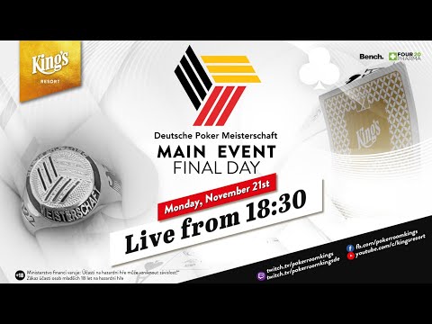 🇩🇪 Final Table der €2.200 NLH Deutsche Poker Meisterschaft, live aus dem King's Resort 👑