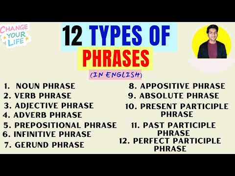 Learn all 12 TYPES of PHRASES in English in 1 hour || Advanced English lesson