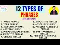 Learn All 12 TYPES Of PHRASES In English In 1 Hour Advanced English Lesson