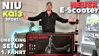 NIU KQi3 Sport E-Scooter Unboxing, Aufbau, Setup und 1. Fahrt mit Ersteindruck - Ninebot Killer ?