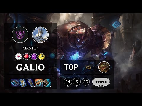 Galio Top vs Renekton - KR Master Patch 10.18