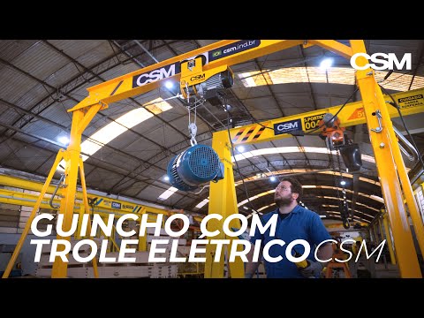 Guincho Elétrico com Trole até 600Kg 220V TEC GT 300/600 CSM-71001024 - Vídeo