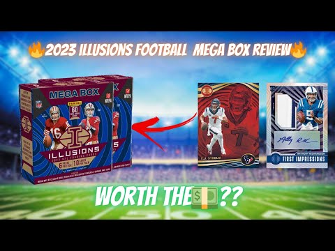 WORTH THE 💵?! 2023 ILLUSIONS FOOTBALL MEGA BOX REVIEW!!