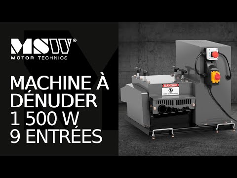 Vidéo - Machine à dénuder le cuivre - électrique - 1 500 W - 9 entrées