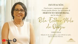 Servicio Memorial Rita Esther Melo de Orozco