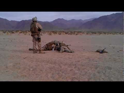 US Marines shooting Soviet dragunov "sniper" rifle