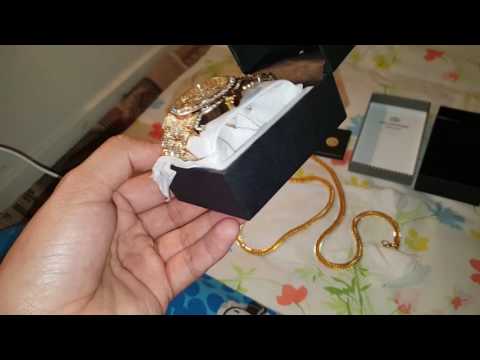 Halukakah Diamonds Gold Watch Iced Out for Boy Teens Kids - 18K Real Gold Plated,42mm Blue Dial,Japanese Quartz - 8" Length Adjustable Wristband,with Watch Adjuster Tool - for Birthday,Parties video review thumbnail