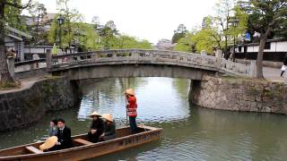 preview picture of video '倉敷美観地区の川舟流し Nakahashi -Bridge in Kurashiki'