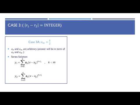 INTRODUCTION OF SERIES SOLUTION NEAR REGULAR SINGULAR POINTS  (INDICAL ROOTS DIFFER BY AN INTEGER)