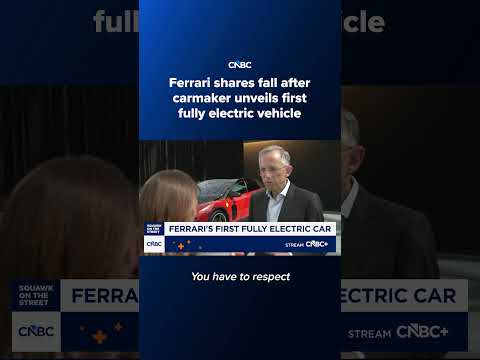 Ferrari shares fall after carmaker unveils first fully electric vehicle