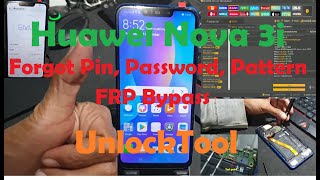 Huawei Nova 3i Reset Remove Password Pin Pattern FRP Bypass UnlockTool