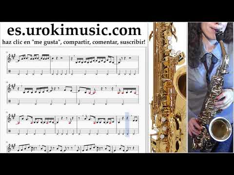 Tutorial de Saxofon (tenor) Avril Lavigne - Love Me Insane Clases Notas um-i927