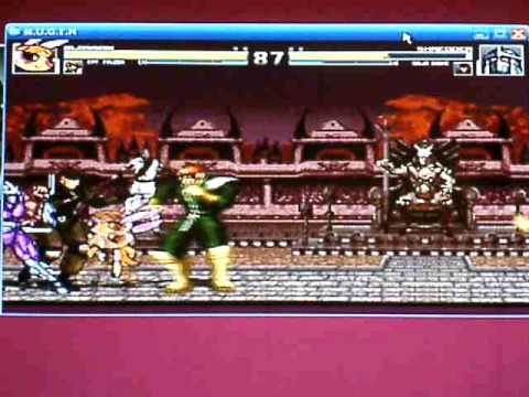 TK's Random Mugen Battle #1 - Blossom & Captain Falcon VS Solid Snake & Shredder