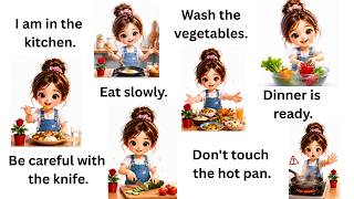 Kitchen English Sentences | Daily Use English Sentences for Beginners | English Speaking Practice