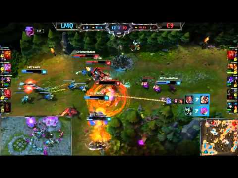 C9 vs LMQ EPIC FIGHT!! NA LCS 2014 W2D2 + C9 Meteos saves the Game