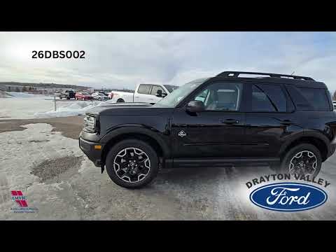2026 Ford Bronco Sport Outer Banks 4x4 in Black for sale at Drayton Valley Ford in Drayton Valley, AB
