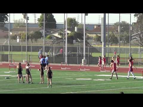 JVG 300m Hurdles vs Troy 3-15-17 - Los Alamitos Girls