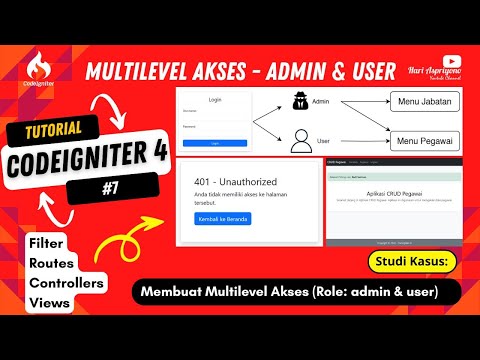 Tutorial Codeigniter 4: Membuat Multilevel Akses Pengguna Pada CRUD Pegawai (Role: Admin & User)