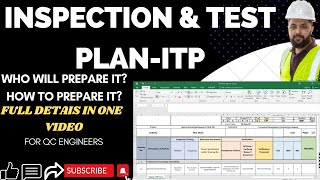 What Is ITP, Inspection And Test Plan  How To Prepare Inspection And Test Plan  For QC Engineers