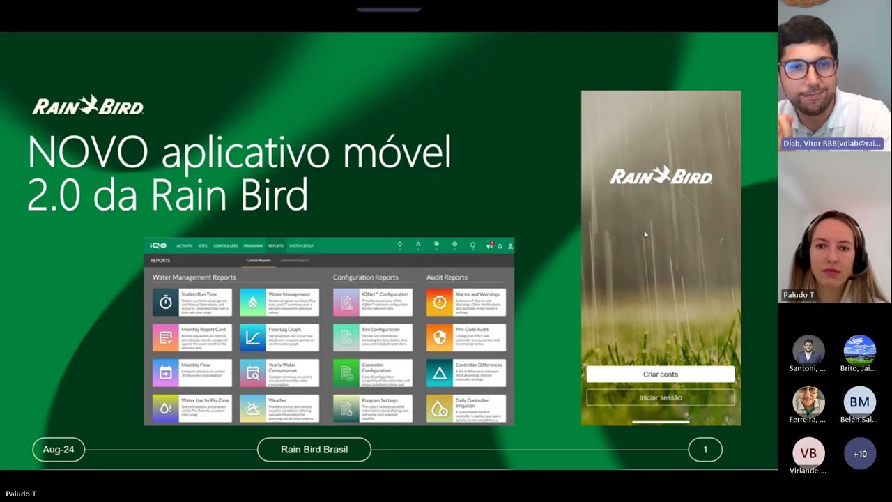 Webinar LANÇAMENTO Aplicativo Rain Bird 2.0