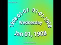 Remember The Date 20th Century Year 1908