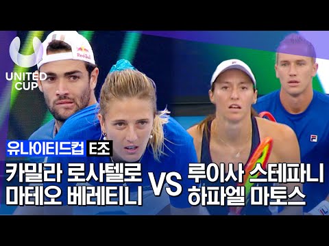 [2023 유나이티드 컵] Day-2 조별리그 E조 복식 카밀라 로사텔로 & 마테오 베레티니 vs 루이사 스테파니 & 하파엘 마토스